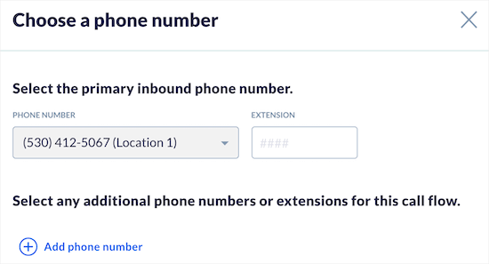 Enter business phone number
