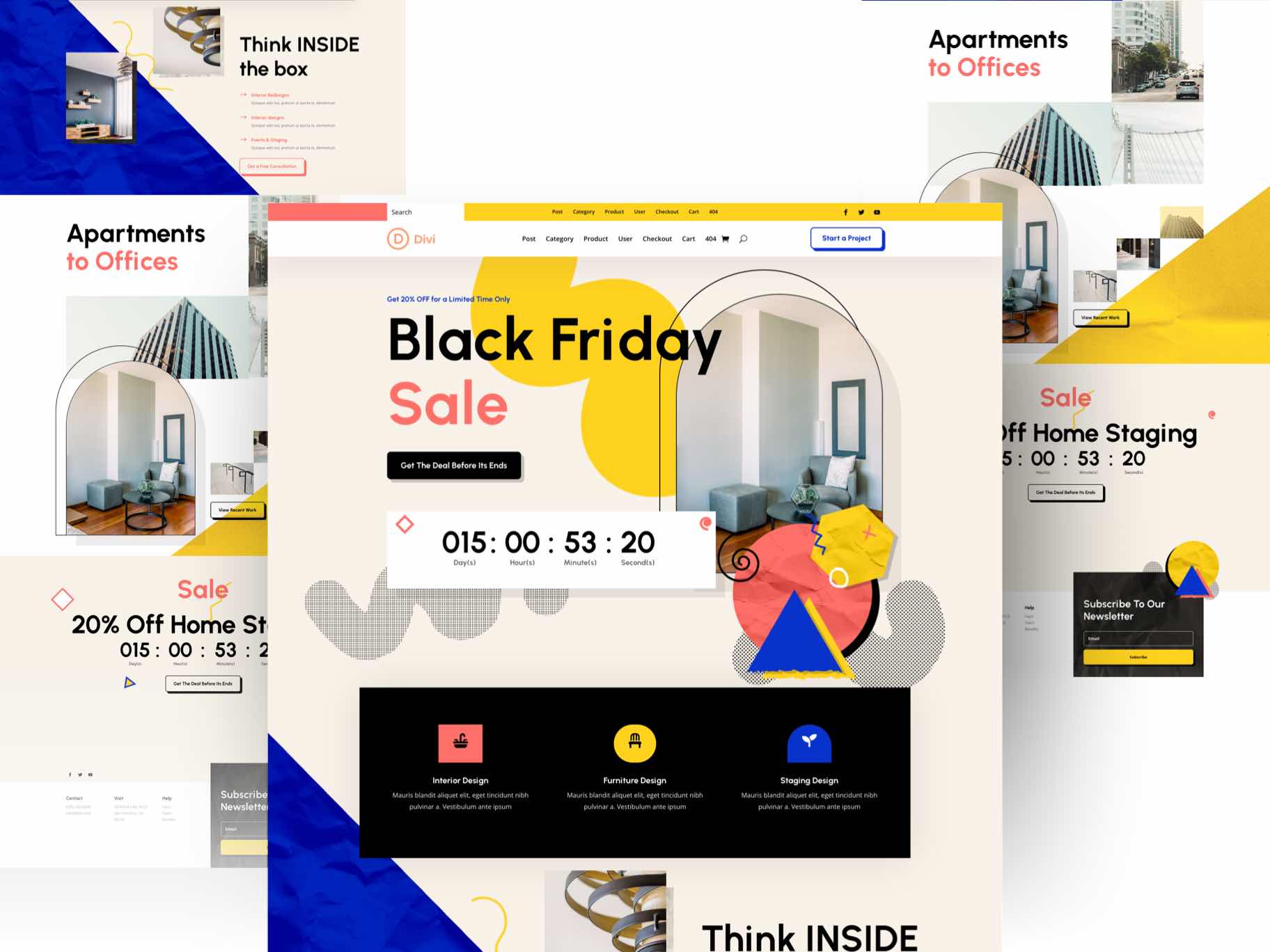 black friday 2021 landing page layout pack