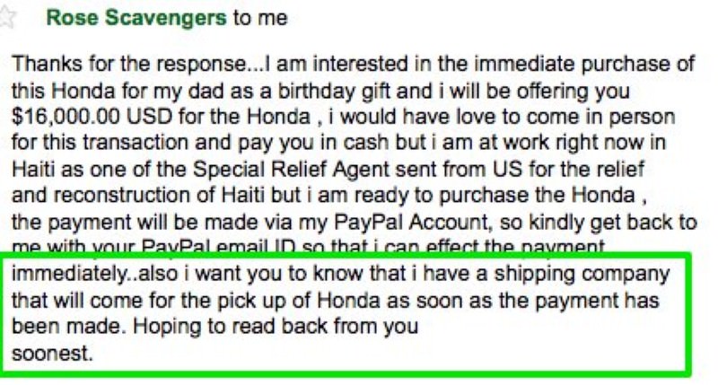 Delivery will be handled by the shipping company of the buyer