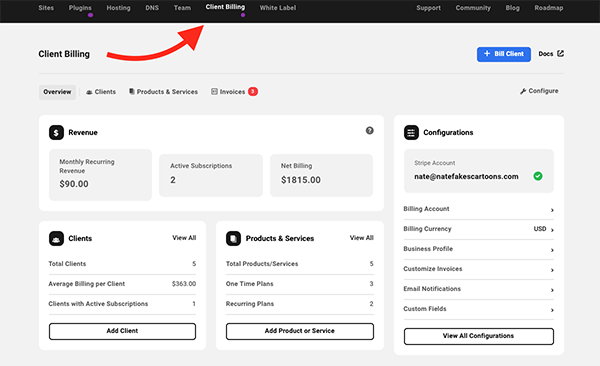 Client Billing in The Hub