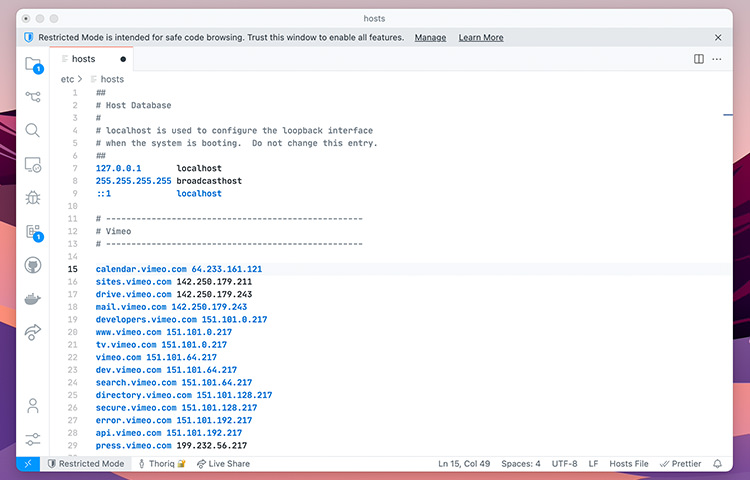 host vs terminal