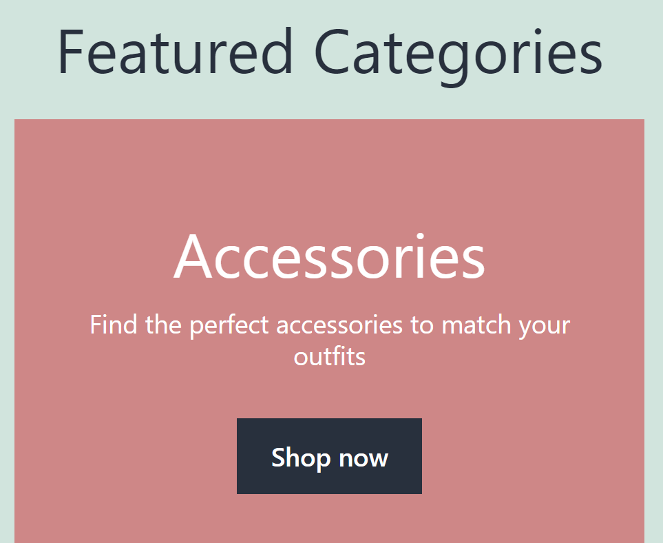 A Featured Categories section in WooCommerce