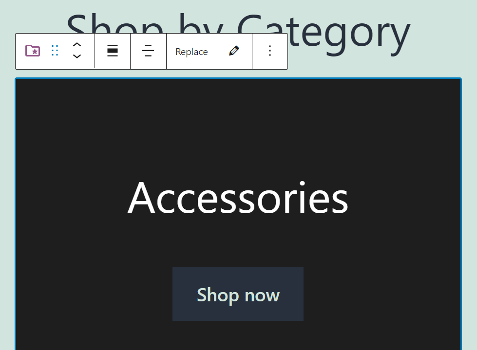 The Featured Category WooCommerce block in action