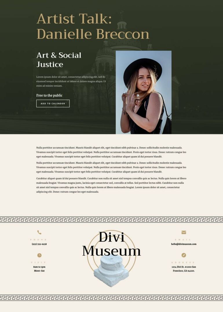 museum website