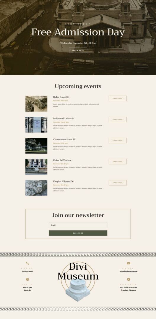 museum website