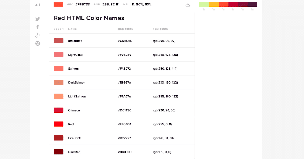 HTML color names