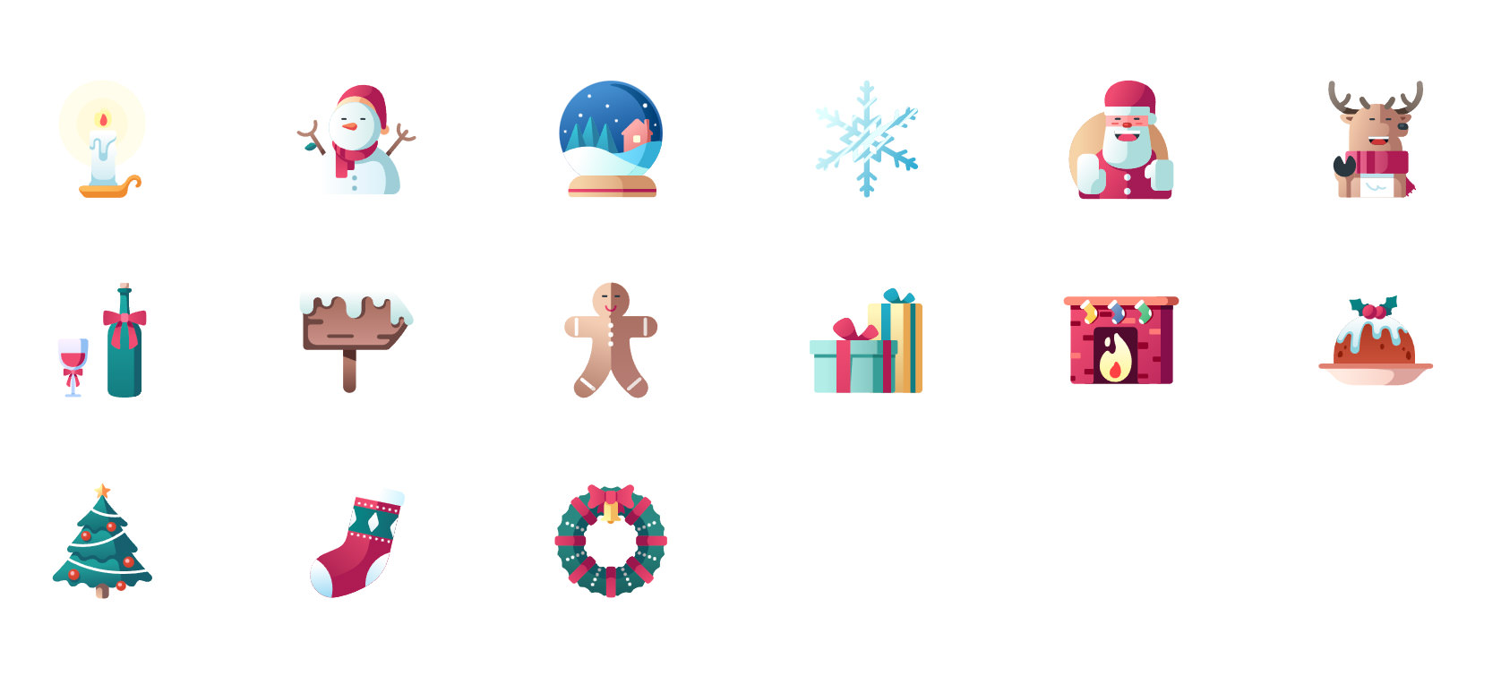 Christmas Flat Set