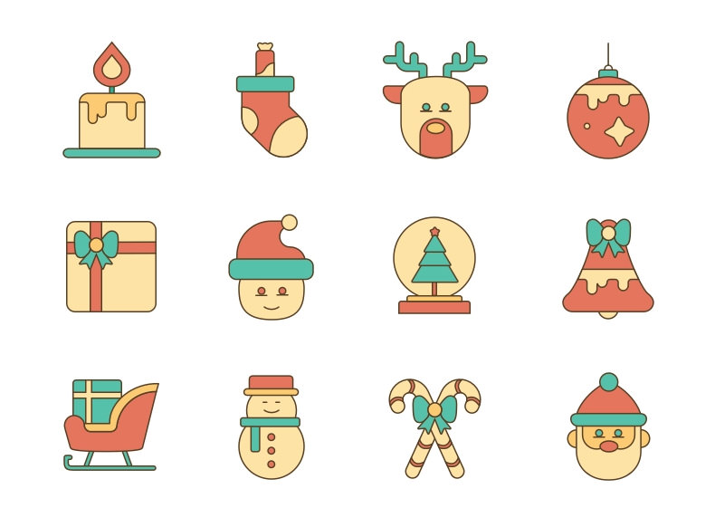 12 Christmas icons