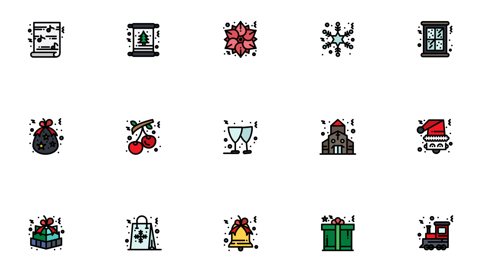 Icon Pack: Christmas (Lineal Color)