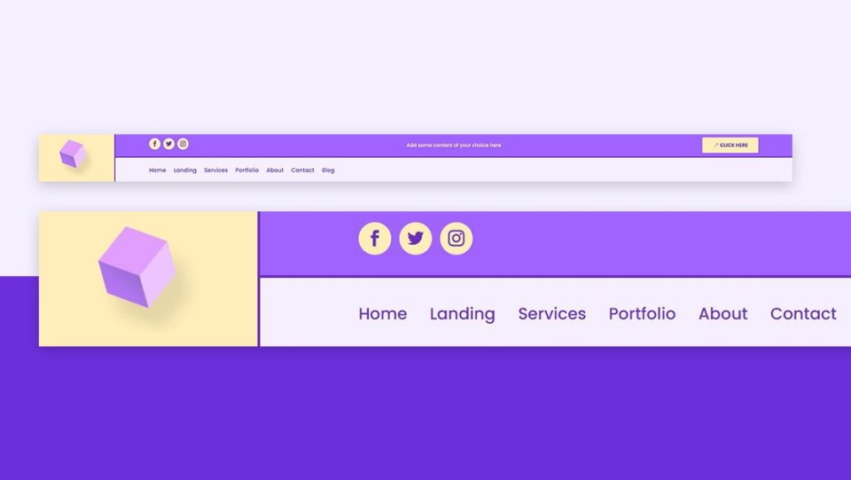 Make Your Logo Cross the Primary and Secondary Menu Bars Inside Your Header