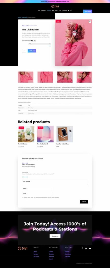 black friday 2021 product page templates pack
