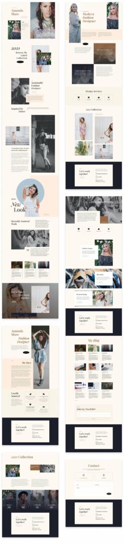 divi fashion designer layout pack