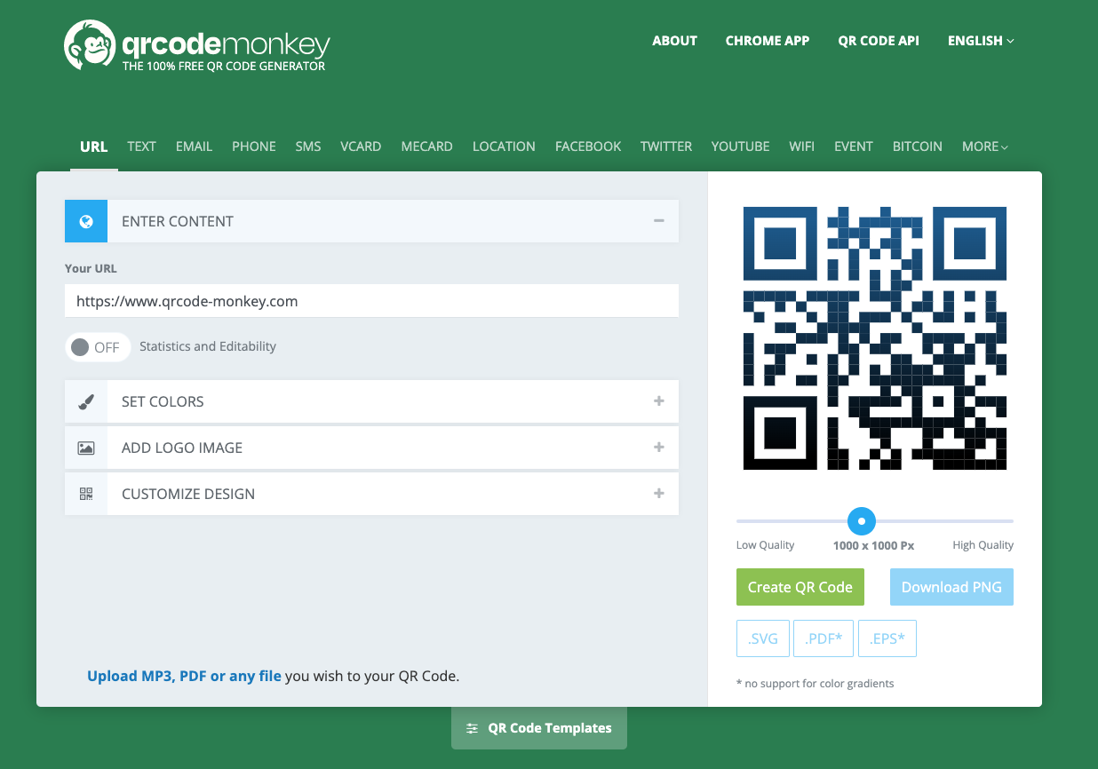 Best QR Code Generator: QR Code Monkey