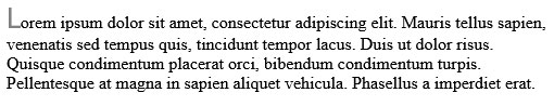 first letter css pseudo elements example