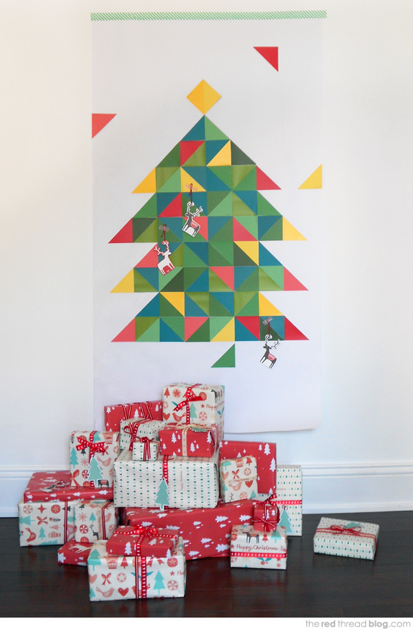 Geometric Paint Chip Christmas Tree