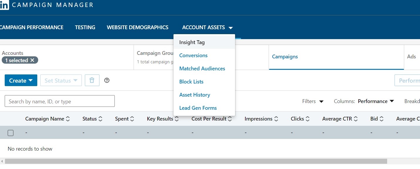 Using the insight tag when creating a LinkedIn retargeting ad