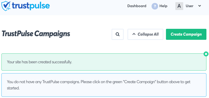 Click the ‘Create Campaign’ Button