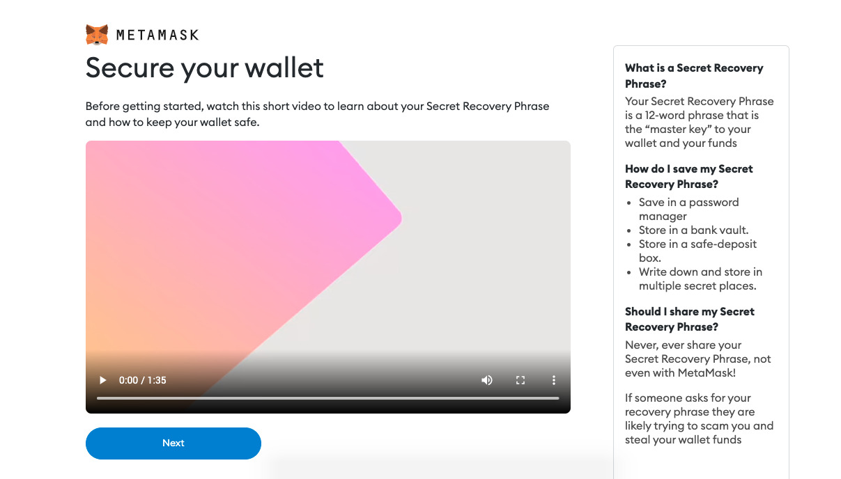 MetaMask - wallet security