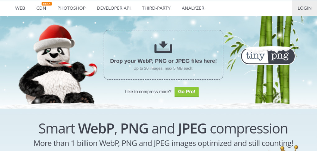 Using the TinyPNG tool to optimize images for web performance