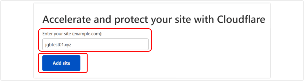 Cloudflare choose a site