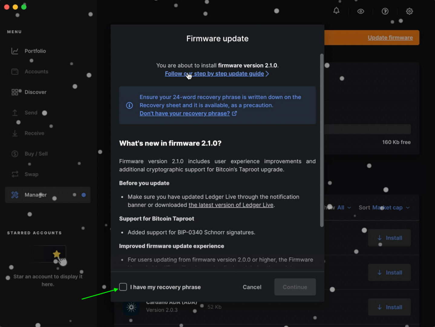 continue to update