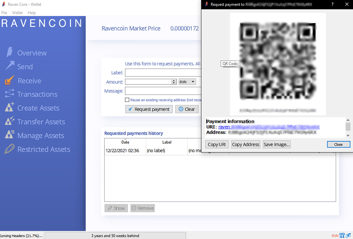 copy ravencoin address