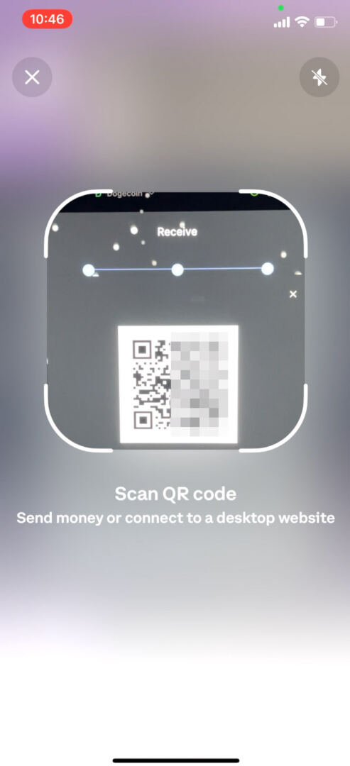 point to qr code