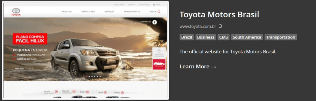 2015 Showcase – Toyota Motors Brasil