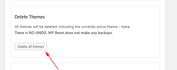 Delete all the themes in your WordPress site