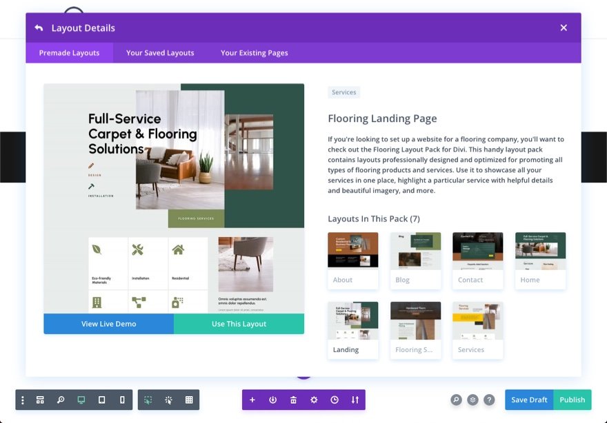 divi flooring layout pack