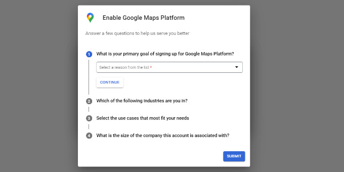 Answer few questions for google maps