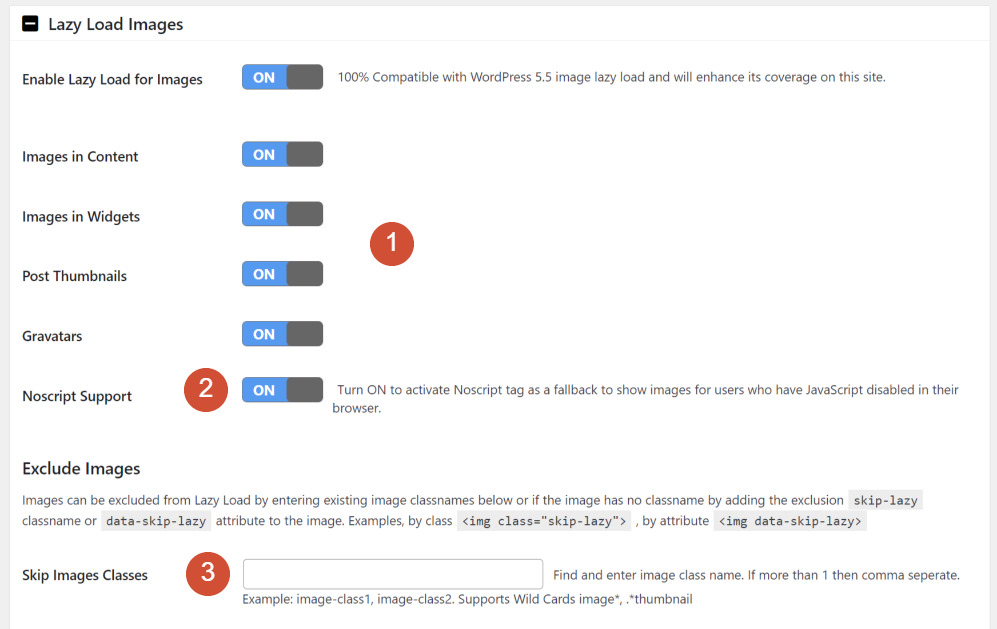 Configuring which images to lazy load