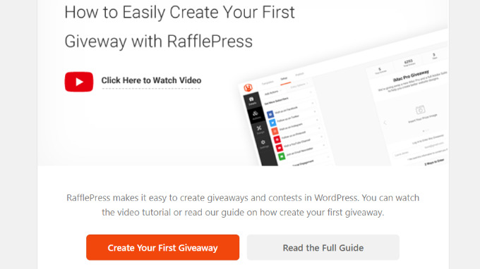 Create your first giveaway