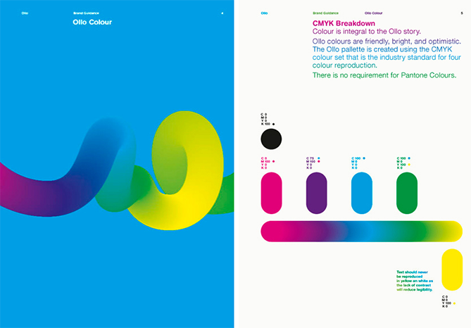 Ollo brand style guide color palette