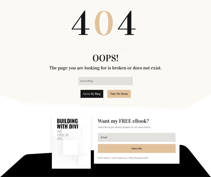blogger 404 page template
