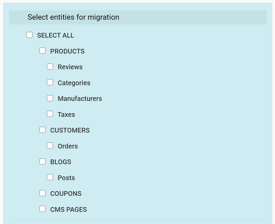 Select the appropriate data you want to move