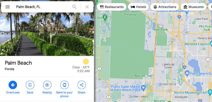 Find location in Google Maps and Click Share to Embed