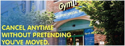 GymIt homepage copywriting example