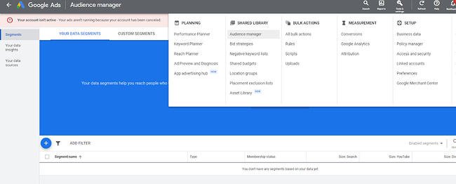 how to use custom affinity audiences: access audience manager