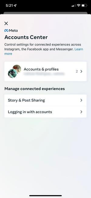 how to connect facebook to instagram: final result