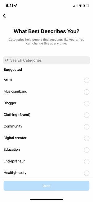 how to use instagram insights: category