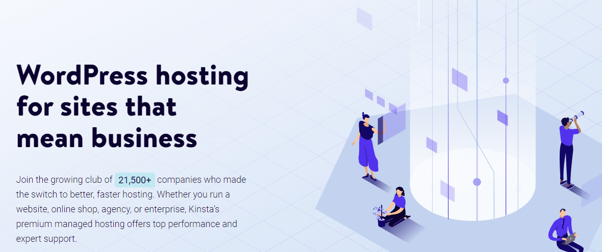 The Kinsta homepage