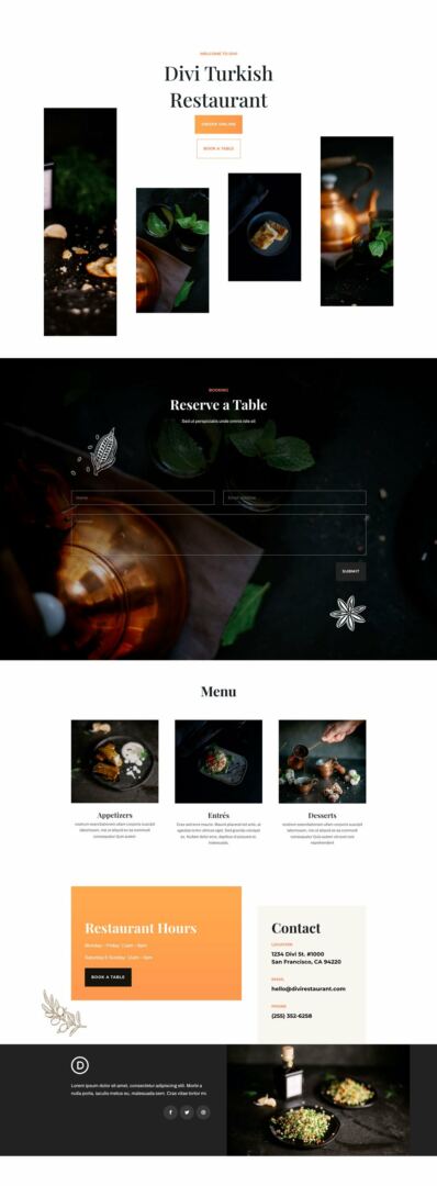middle eastern restaurant website