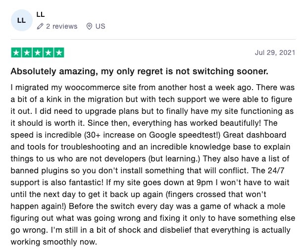 An online review by LL that's titled 
