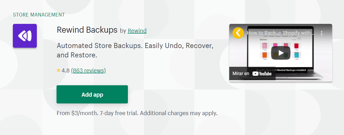 Rewind Backups for Shopify