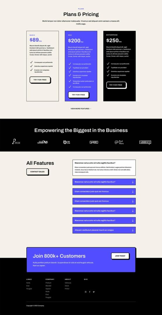 divi software layout pack