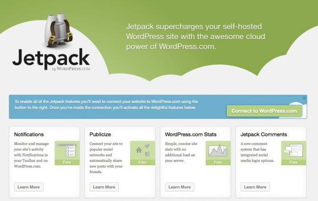 best wordpress plugins for marketers: jetpack