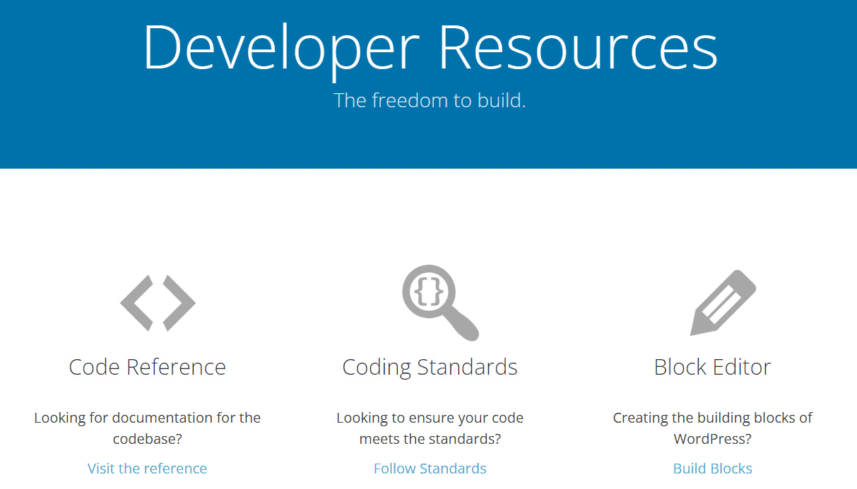 WordPress.org developer resources