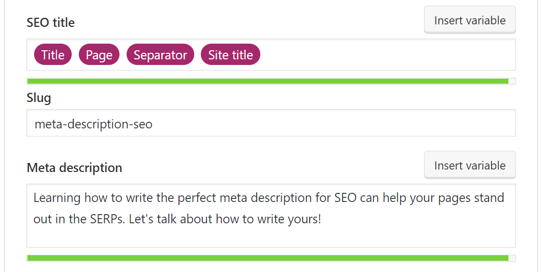 Adding a meta description using Yoast