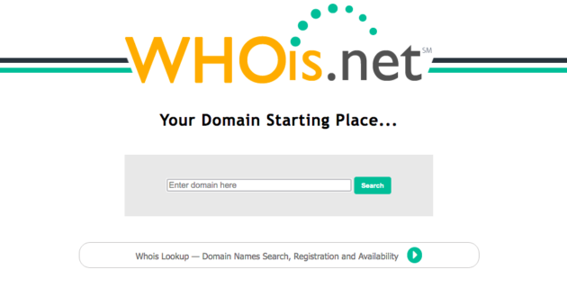 WHOIS domain search bar